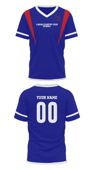 Mens Soccer Jersey, Lamar Country High School, Spirit Store, Teamtime, Team time, sublimation, custom sports apparel, team uniforms, spirit wear, spiritwear, sports uniforms, custom shirts, team store, custom team store, fundraiser sports, apparel fundraiser