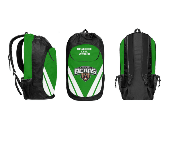 Gear Bag, Norwalk High School Wrestling, Wrestling, Teamtime, Team time, sublimation, custom sports apparel, team uniforms, spirit wear, spiritwear, sports uniforms, custom shirts, team store, custom team store, fundraiser sports, apparel fundraiser