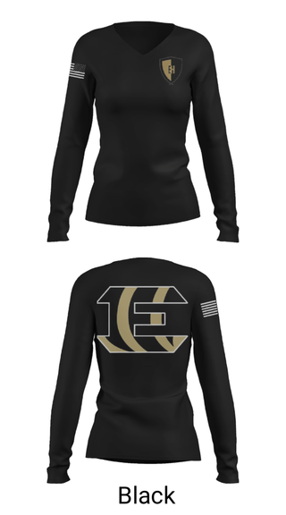 Women's Long Sleeve Vneck Shirt, Ethel High School, Spirit Store, Teamtime, Team time, sublimation, custom sports apparel, team uniforms, spirit wear, spiritwear, sports uniforms, custom shirts, team store, custom team store, fundraiser sports, apparel fundraiser