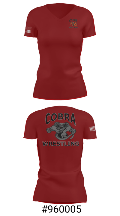 Cobra Wrestling Club 82904372 Women's Short Sleeve V-neck Shirt - 21