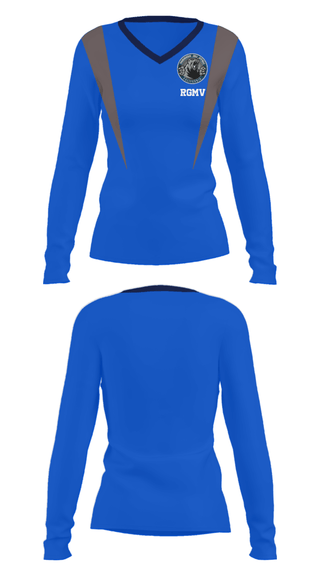 Women's Long Sleeve Vneck Shirt, RGMV, Wrestling, Teamtime, Team time, sublimation, custom sports apparel, team uniforms, spirit wear, spiritwear, sports uniforms, custom shirts, team store, custom team store, fundraiser sports, apparel fundraiser