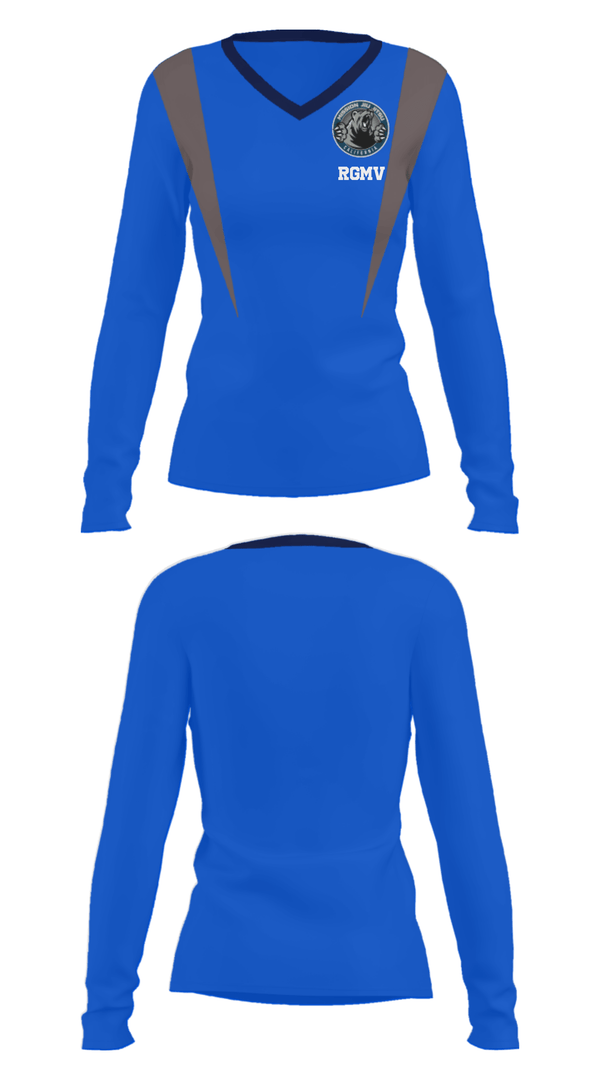 Women's Long Sleeve Vneck Shirt, RGMV, Wrestling, Teamtime, Team time, sublimation, custom sports apparel, team uniforms, spirit wear, spiritwear, sports uniforms, custom shirts, team store, custom team store, fundraiser sports, apparel fundraiser