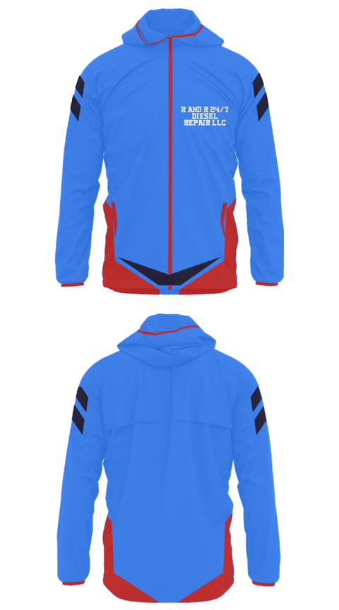 Windbreaker, R and R 24/7 Diesel Repair LLC, , Teamtime, Team time, sublimation, custom sports apparel, team uniforms, spirit wear, spiritwear, sports uniforms, custom shirts, team store, custom team store, fundraiser sports, apparel fundraiser
