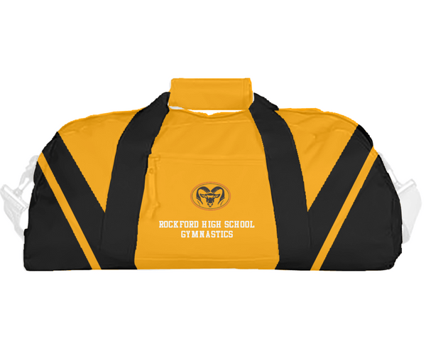 Duffle Bag, Rockford High School Gymnastics, Spirit Store, Teamtime, Team time, sublimation, custom sports apparel, team uniforms, spirit wear, spiritwear, sports uniforms, custom shirts, team store, custom team store, fundraiser sports, apparel fundraiser