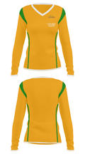 Crawford Mosley High School Basketball 36550483 Women's Long Sleeve V-neck Shirt - 35