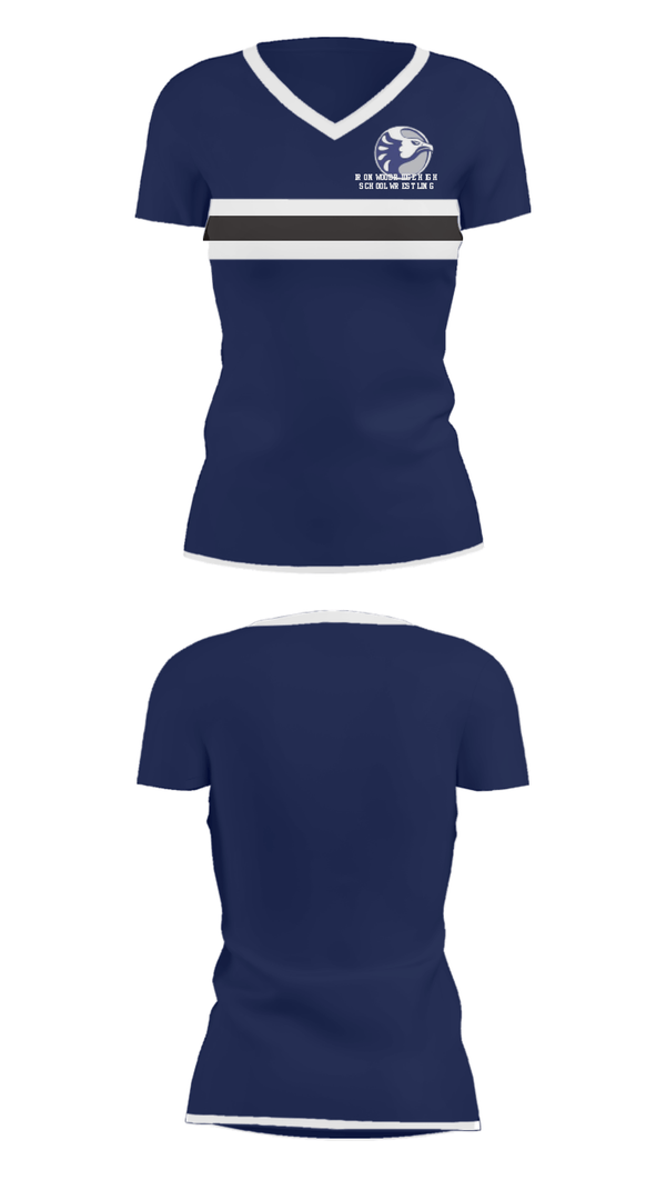 Women's Short Sleeve Vneck Shirt, Ironwood Ridge High School Wrestling, Wrestling, Teamtime, Team time, sublimation, custom sports apparel, team uniforms, spirit wear, spiritwear, sports uniforms, custom shirts, team store, custom team store, fundraiser sports, apparel fundraiser