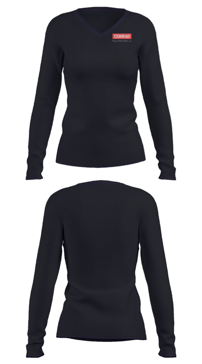 Conrad Pressure Wash & Paint 65591308 Women's Long Sleeve V-neck Shirt - 31