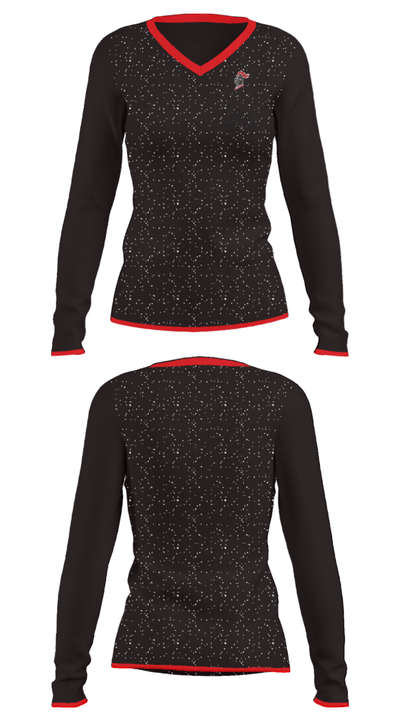 Dekalb High School Wrestling 85535799 Women's Long Sleeve V-neck Shirt - 34