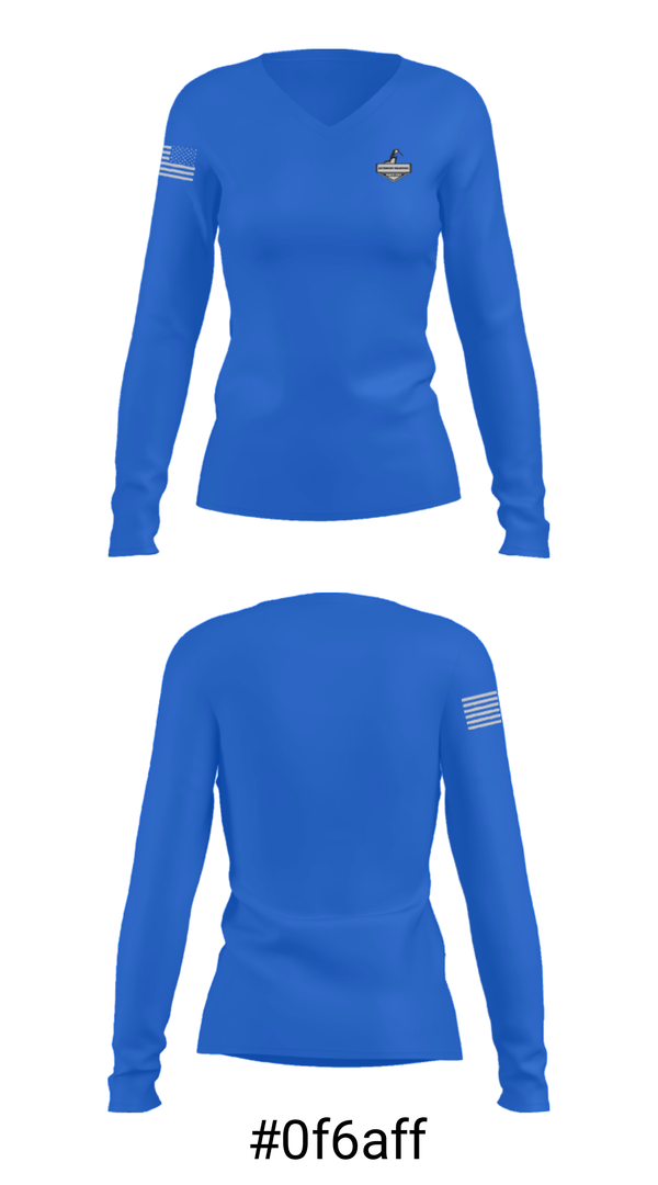 Women's Long Sleeve Vneck Shirt, Richmond Warriors, Baseball, Teamtime, Team time, sublimation, custom sports apparel, team uniforms, spirit wear, spiritwear, sports uniforms, custom shirts, team store, custom team store, fundraiser sports, apparel fundraiser