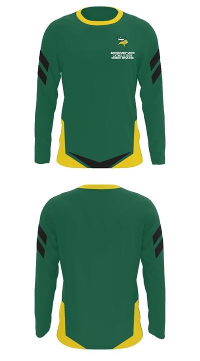 Archbishop Wood Catholic High School Bowling 68750903 Long Sleeve Performance Shirt - 33