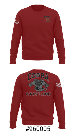 Crew Neck Sweatshirt, Cobra Wrestling Club, Wrestling, Teamtime, Team time, sublimation, custom sports apparel, team uniforms, spirit wear, spiritwear, sports uniforms, custom shirts, team store, custom team store, fundraiser sports, apparel fundraiser