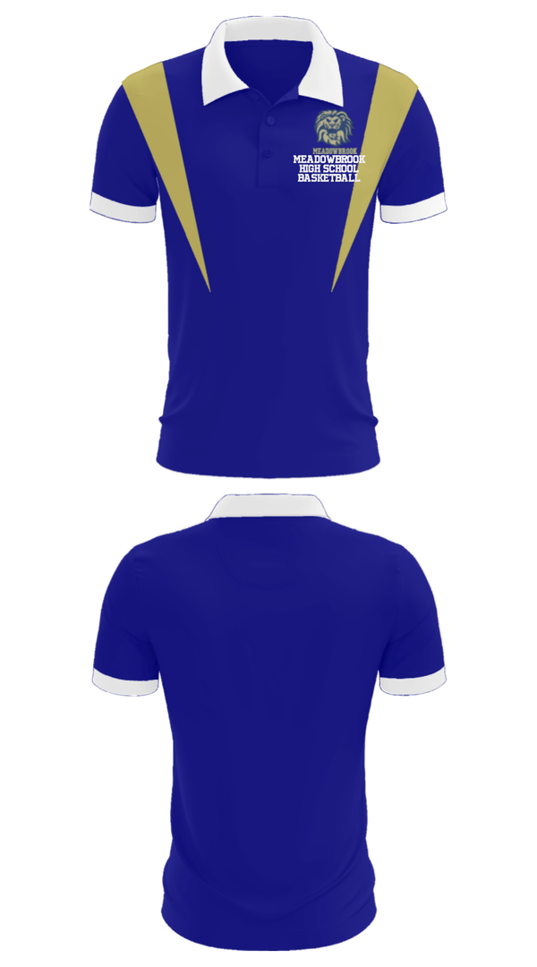 Short Sleeve Performance Polo, Meadowbrook High School Basketball, Women's Basketball, Teamtime, Team time, sublimation, custom sports apparel, team uniforms, spirit wear, spiritwear, sports uniforms, custom shirts, team store, custom team store, fundraiser sports, apparel fundraiser