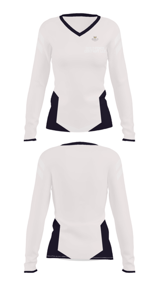 Women's Long Sleeve Vneck Shirt, Guild fence company LLC, , Teamtime, Team time, sublimation, custom sports apparel, team uniforms, spirit wear, spiritwear, sports uniforms, custom shirts, team store, custom team store, fundraiser sports, apparel fundraiser