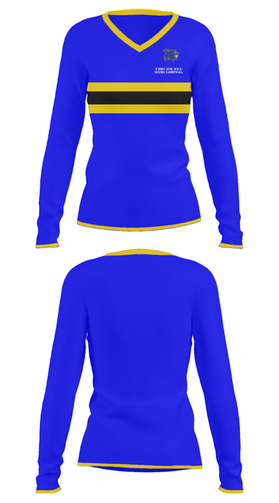 Rising Star High School Basketball 81336189 Women's Long Sleeve V-neck Shirt - 33