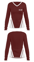 Bowie Junior High School 28921510 Women's Long Sleeve V-neck Shirt - 25