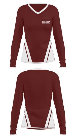 Women's Long Sleeve Vneck Shirt, Bowie Junior High School, Spirit Store, Teamtime, Team time, sublimation, custom sports apparel, team uniforms, spirit wear, spiritwear, sports uniforms, custom shirts, team store, custom team store, fundraiser sports, apparel fundraiser