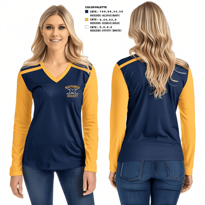 Mahtomedi 24758748 Women's Long Sleeve V-neck Shirt - 2