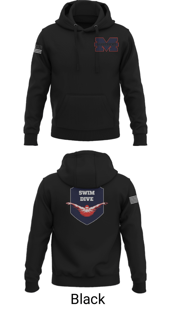 Hoodie, Manvel High School Swimming, Swimming, Teamtime, Team time, sublimation, custom sports apparel, team uniforms, spirit wear, spiritwear, sports uniforms, custom shirts, team store, custom team store, fundraiser sports, apparel fundraiser