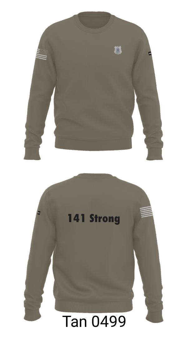 Crew Neck Sweatshirt, 141 Strong, Police, Teamtime, Team time, sublimation, custom sports apparel, team uniforms, spirit wear, spiritwear, sports uniforms, custom shirts, team store, custom team store, fundraiser sports, apparel fundraiser