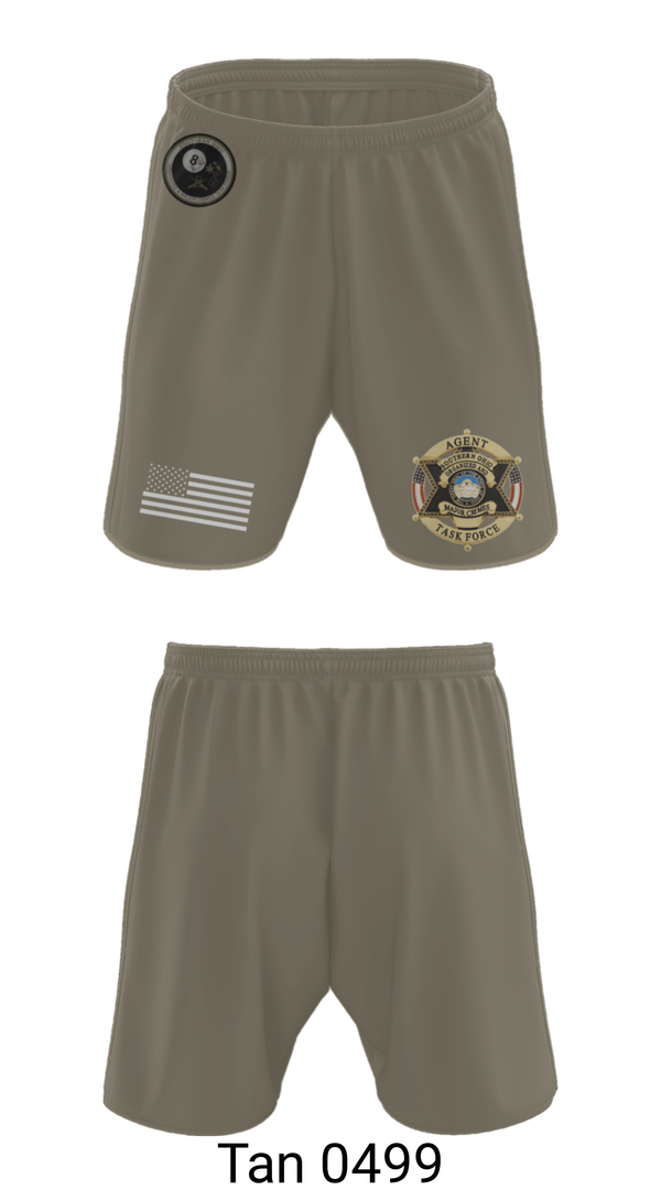 Athletic Shorts With Pockets, Southern Ohio Organized and Major Crimes Task Force, Police, Teamtime, Team time, sublimation, custom sports apparel, team uniforms, spirit wear, spiritwear, sports uniforms, custom shirts, team store, custom team store, fundraiser sports, apparel fundraiser