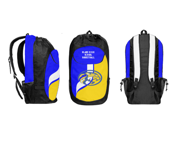Gear Bag, Bland High School Basketball, Women's Basketball, Teamtime, Team time, sublimation, custom sports apparel, team uniforms, spirit wear, spiritwear, sports uniforms, custom shirts, team store, custom team store, fundraiser sports, apparel fundraiser