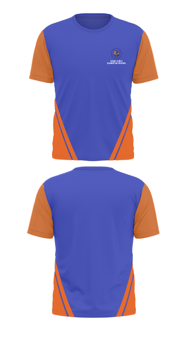 Short Sleeve Performance Shirt, Cedar Ridge Elementary School, Spirit Store, Teamtime, Team time, sublimation, custom sports apparel, team uniforms, spirit wear, spiritwear, sports uniforms, custom shirts, team store, custom team store, fundraiser sports, apparel fundraiser