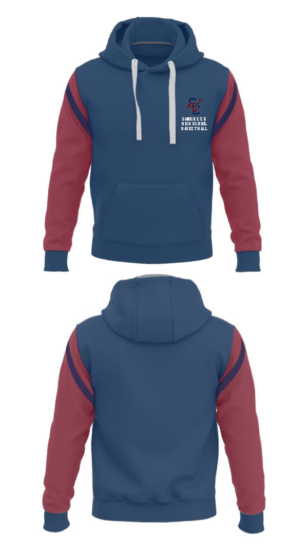 Hoodie, Sand Creek High School Basketball, Men's Basketball, Teamtime, Team time, sublimation, custom sports apparel, team uniforms, spirit wear, spiritwear, sports uniforms, custom shirts, team store, custom team store, fundraiser sports, apparel fundraiser