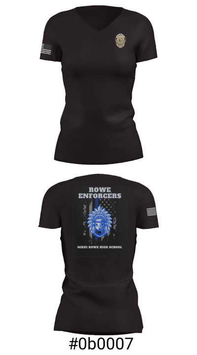 Rowe Enforcers 68406360 Women's Short Sleeve V-neck Shirt - 4