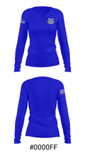 Meridian High School Swimming 27029962 Women's Long Sleeve V-neck Shirt - 20