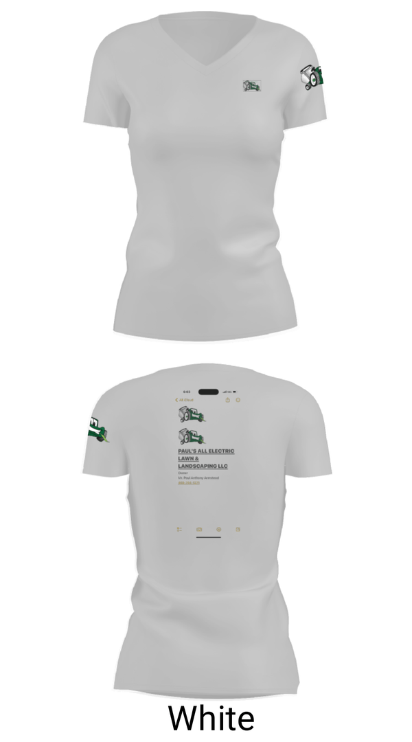 Women's Short Sleeve Vneck Shirt, PAUL’S ALL ELECTRIC LAWN & LANDSCAPING, , Teamtime, Team time, sublimation, custom sports apparel, team uniforms, spirit wear, spiritwear, sports uniforms, custom shirts, team store, custom team store, fundraiser sports, apparel fundraiser