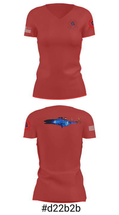 Diamond Backs VFA-102 23463151 Women's Short Sleeve V-neck Shirt - 4