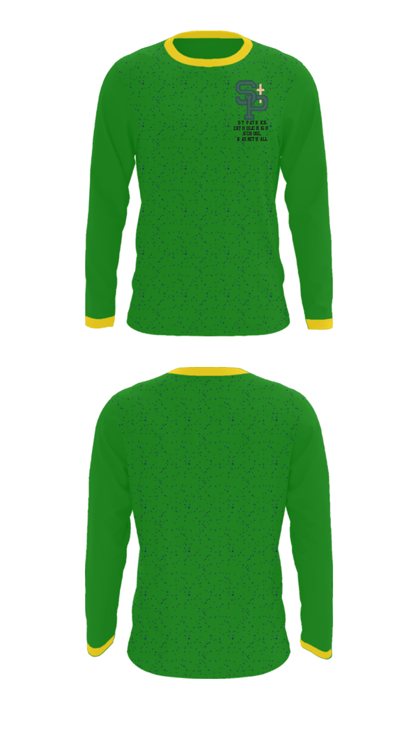 Long Sleeve Performance Shirt, St Patrick Catholic High School Basketball, Men's Basketball, Teamtime, Team time, sublimation, custom sports apparel, team uniforms, spirit wear, spiritwear, sports uniforms, custom shirts, team store, custom team store, fundraiser sports, apparel fundraiser