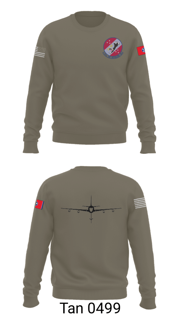 Crew Neck Sweatshirt, 151st Air Refueling Squadron, Air Force, Teamtime, Team time, sublimation, custom sports apparel, team uniforms, spirit wear, spiritwear, sports uniforms, custom shirts, team store, custom team store, fundraiser sports, apparel fundraiser
