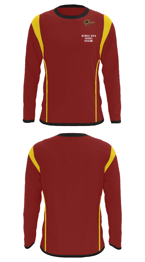 Long Sleeve Performance Shirt, Denver High School Bowling, Bowling, Teamtime, Team time, sublimation, custom sports apparel, team uniforms, spirit wear, spiritwear, sports uniforms, custom shirts, team store, custom team store, fundraiser sports, apparel fundraiser