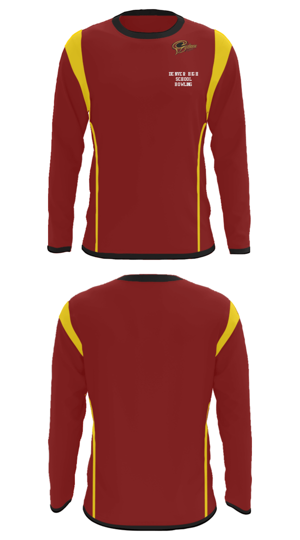 Long Sleeve Performance Shirt, Denver High School Bowling, Bowling, Teamtime, Team time, sublimation, custom sports apparel, team uniforms, spirit wear, spiritwear, sports uniforms, custom shirts, team store, custom team store, fundraiser sports, apparel fundraiser
