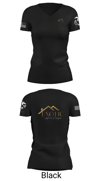 Exotic home designs 63002040 Women's Short Sleeve V-neck Shirt - 14