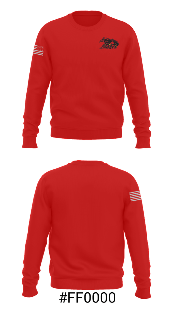 Crew Neck Sweatshirt, Gaston Christian School Basketball, Men's Basketball, Teamtime, Team time, sublimation, custom sports apparel, team uniforms, spirit wear, spiritwear, sports uniforms, custom shirts, team store, custom team store, fundraiser sports, apparel fundraiser