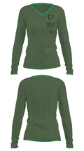 Monte Vista High School Basketball 17034184 Women's Long Sleeve V-neck Shirt - 34
