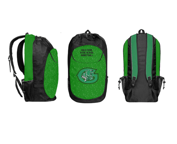 Gear Bag, Gold-Burg High School Basketball, Women's Basketball, Teamtime, Team time, sublimation, custom sports apparel, team uniforms, spirit wear, spiritwear, sports uniforms, custom shirts, team store, custom team store, fundraiser sports, apparel fundraiser