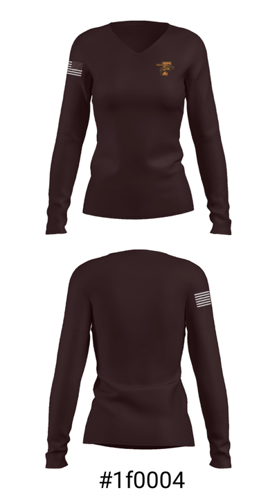 Fruitland High School 32022371 Women's Long Sleeve V-neck Shirt - 20