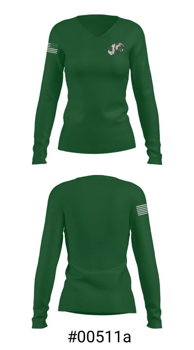Williamsburg Charter High School Basketball 20625622 Women's Long Sleeve V-neck Shirt - 20