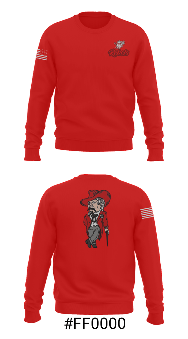Crew Neck Sweatshirt, Highland Middle School, Spirit Store, Teamtime, Team time, sublimation, custom sports apparel, team uniforms, spirit wear, spiritwear, sports uniforms, custom shirts, team store, custom team store, fundraiser sports, apparel fundraiser