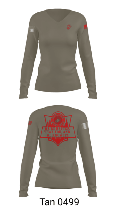RSS EMPIRE STATE 18505980 Women's Long Sleeve V-neck Shirt - 39