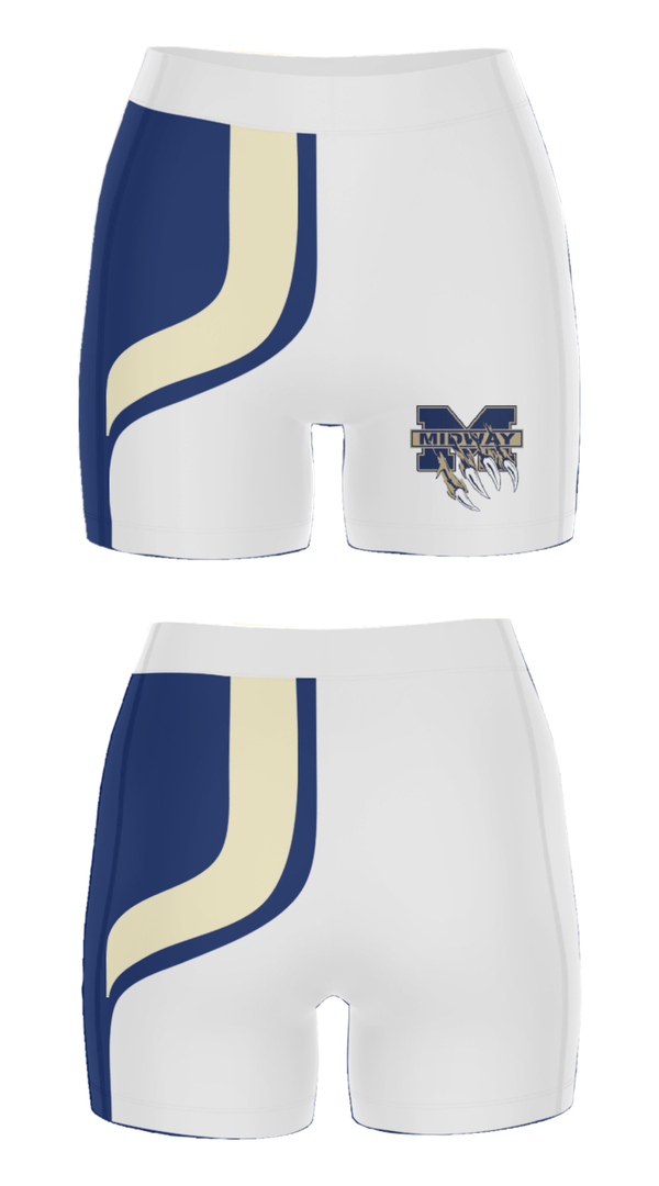 Women's Compression Shorts, Midway Wolverines, Spirit Store, Teamtime, Team time, sublimation, custom sports apparel, team uniforms, spirit wear, spiritwear, sports uniforms, custom shirts, team store, custom team store, fundraiser sports, apparel fundraiser
