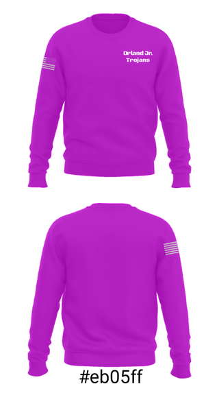 Crew Neck Sweatshirt, Orland Jr. Trojans, Spirit Store, Teamtime, Team time, sublimation, custom sports apparel, team uniforms, spirit wear, spiritwear, sports uniforms, custom shirts, team store, custom team store, fundraiser sports, apparel fundraiser