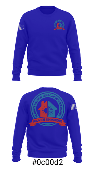 Crew Neck Sweatshirt, Cool & Heat Air Conditioning, , Teamtime, Team time, sublimation, custom sports apparel, team uniforms, spirit wear, spiritwear, sports uniforms, custom shirts, team store, custom team store, fundraiser sports, apparel fundraiser