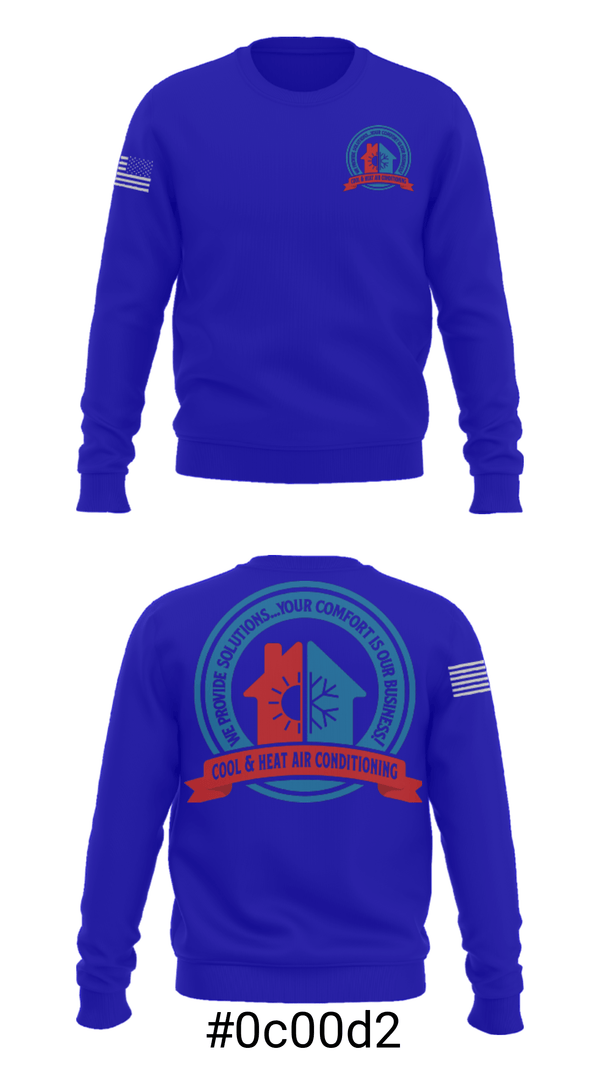 Crew Neck Sweatshirt, Cool & Heat Air Conditioning, , Teamtime, Team time, sublimation, custom sports apparel, team uniforms, spirit wear, spiritwear, sports uniforms, custom shirts, team store, custom team store, fundraiser sports, apparel fundraiser
