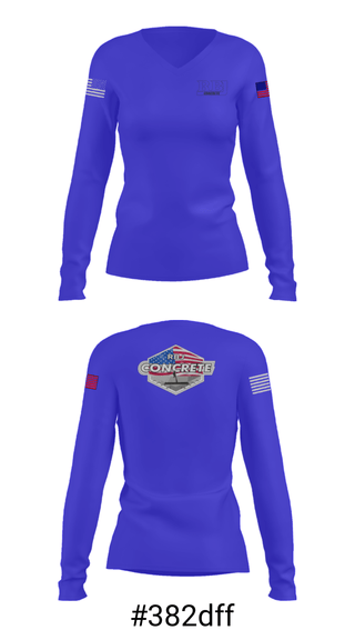 Women's Long Sleeve Vneck Shirt, RBJ Concrete, , Teamtime, Team time, sublimation, custom sports apparel, team uniforms, spirit wear, spiritwear, sports uniforms, custom shirts, team store, custom team store, fundraiser sports, apparel fundraiser