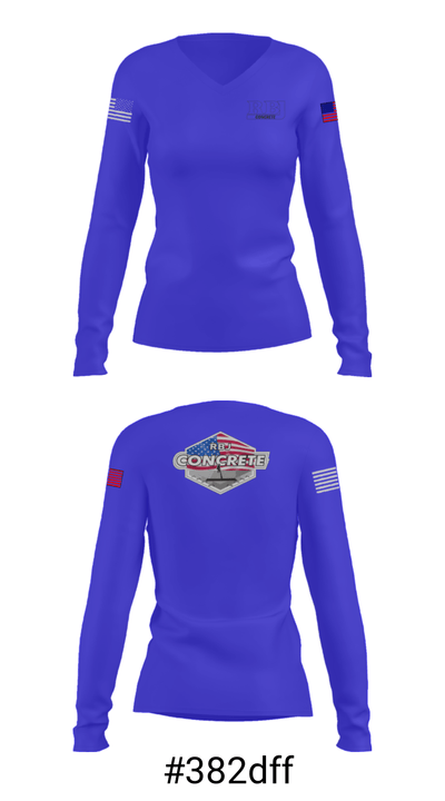 RBJ Concrete 52561308 Women's Long Sleeve V-neck Shirt - 20
