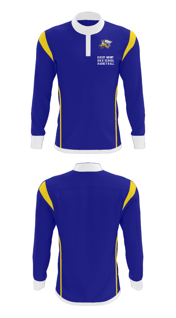 Quarter Zip Jacket, Rocky Mount High School Basketball, Men's Basketball, Teamtime, Team time, sublimation, custom sports apparel, team uniforms, spirit wear, spiritwear, sports uniforms, custom shirts, team store, custom team store, fundraiser sports, apparel fundraiser